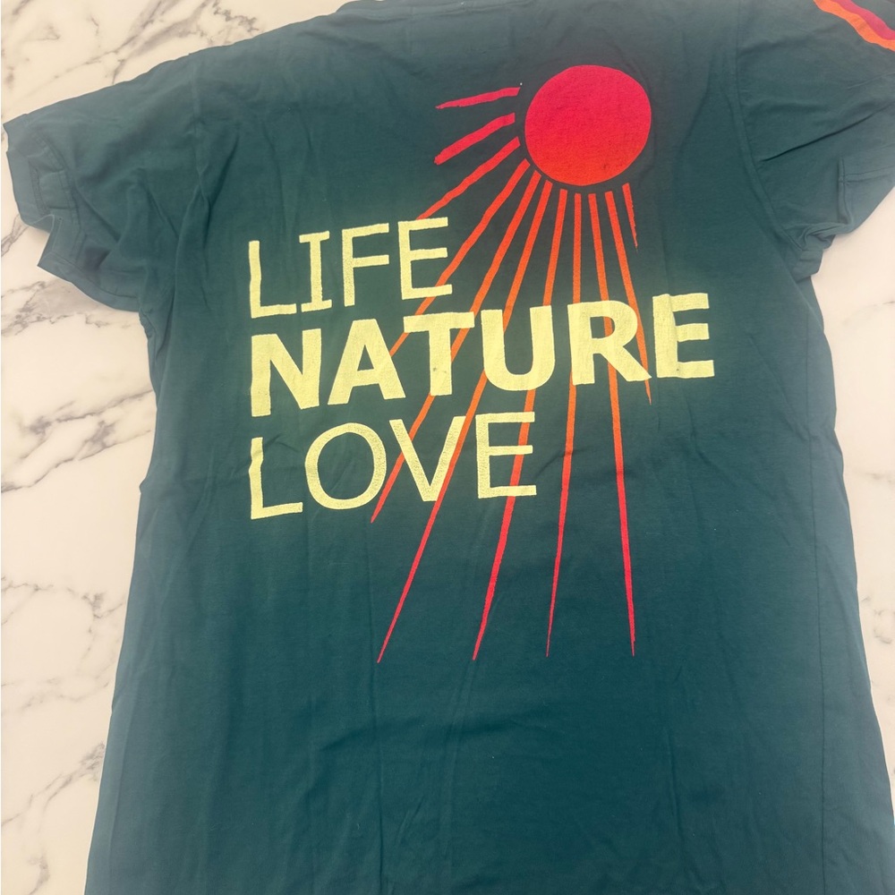 Freecity Teal Tee with Red Graphic